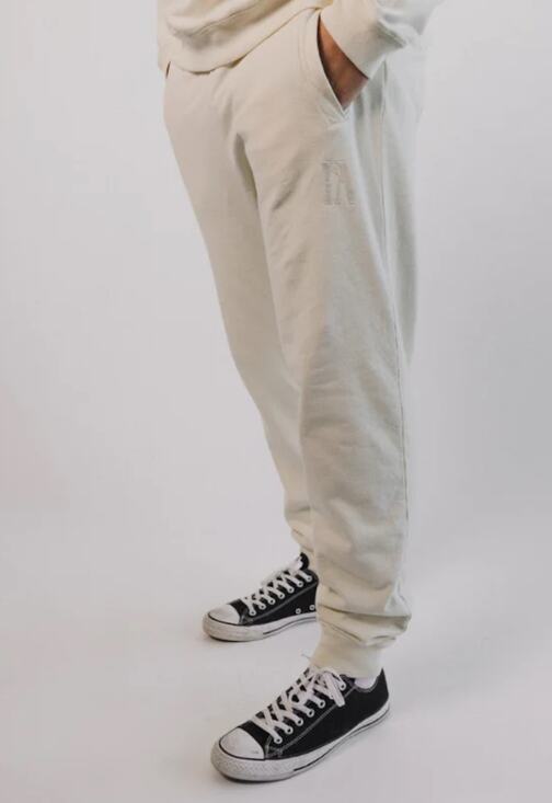 Fore All Other - Fore All 100 % Jogger Pocket Sweat Pant Made in USA Cream Size Extra Large NEW